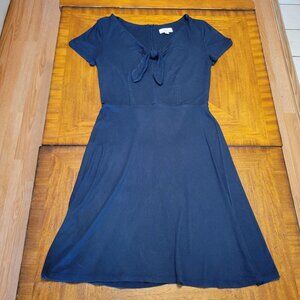 LOFT Navy Blue Sailor Tie Dress